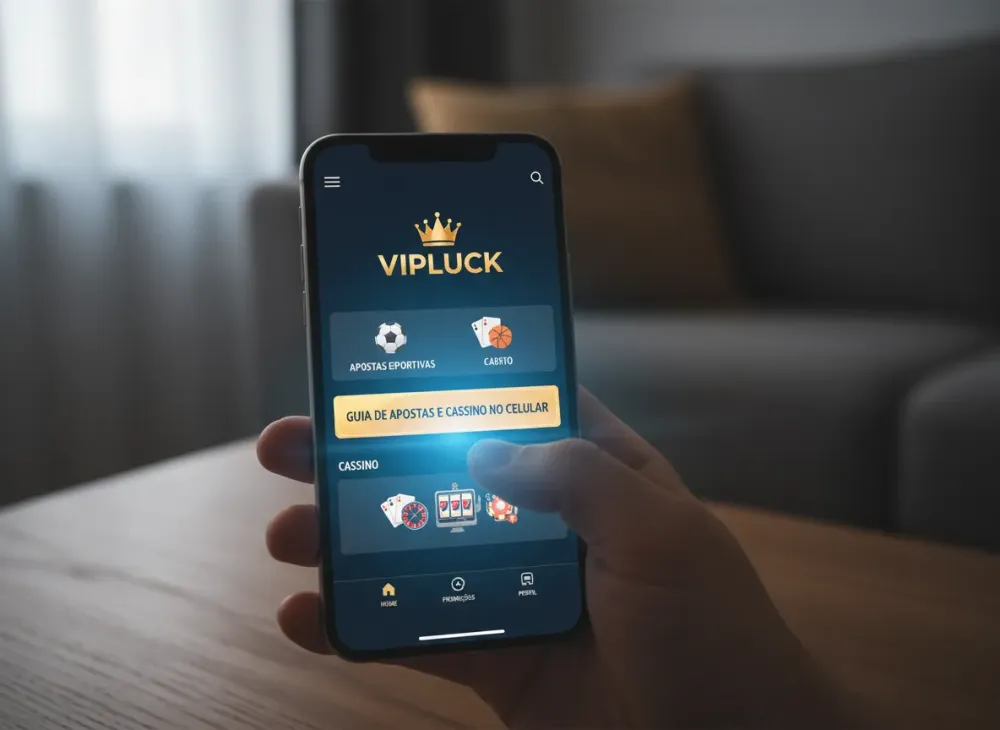 Vipluck app guia de apostas e cassino no celular